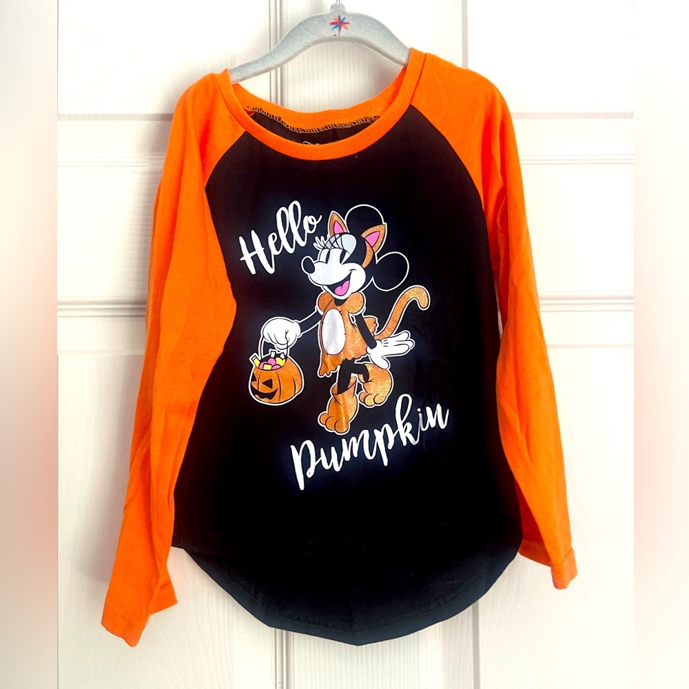 Disney Hello Pumpkin Minnie Mouse long sleeve T-shirt size 4T